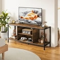 thumbnail image 6 of LINJH TV Stand for TVs up to 65 Inch,Entertainment Center with Open Storage Shelves, TV Media Console Table for Living Room and Bedroom, Rustic Brown, 6 of 8