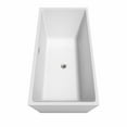 thumbnail image 4 of 67" Center Drain Soaking Tub in White with Floor Mounted Faucet in Chrome, 4 of 6
