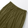 thumbnail image 5 of YLSDY Fashion Running Shorts for Men Casual Solid Color Workout Athletic Elastic Waist Shorts Lightweight Flowy Loose Short Army Green L, 5 of 8
