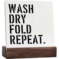 Ceramic Sign 4x4 Inch Funny Laundry Room Decor Farmhouse Home Office Decor Laundry Room Signs Rustic Laundry Room Accessories Laundry Room Essentials Bathroom Signs Wood Plaque For Desk Shelf Tabletop