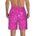 thumbnail image 3 of Naloa Rose Red Glitter Men's Beach Shorts, Surfing shorts, Swim trunks, Quick Dry Swim Trunks for Surfing Beach Fun - X-Large, 3 of 9