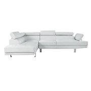 Contemporary Cream PU Sectional Sofa by Acme Connor 52645-3pcs