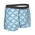 thumbnail image 4 of Uemuo Blue Fish Scale Texture Pattern Men's Boxer Briefs,Trunk Anti-Chafing,Comfortable, Durable, and Stylish Underwear-Large, 4 of 9