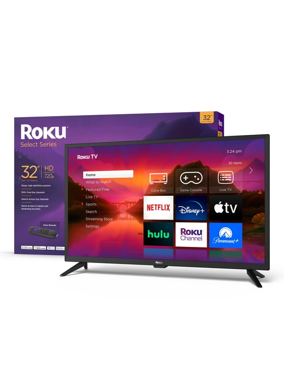 Roku 32" Select Series 720p HD Smart RokuTV with Roku Voice Remote, Bright Picture, Customizable Home Screen, and Free TV
