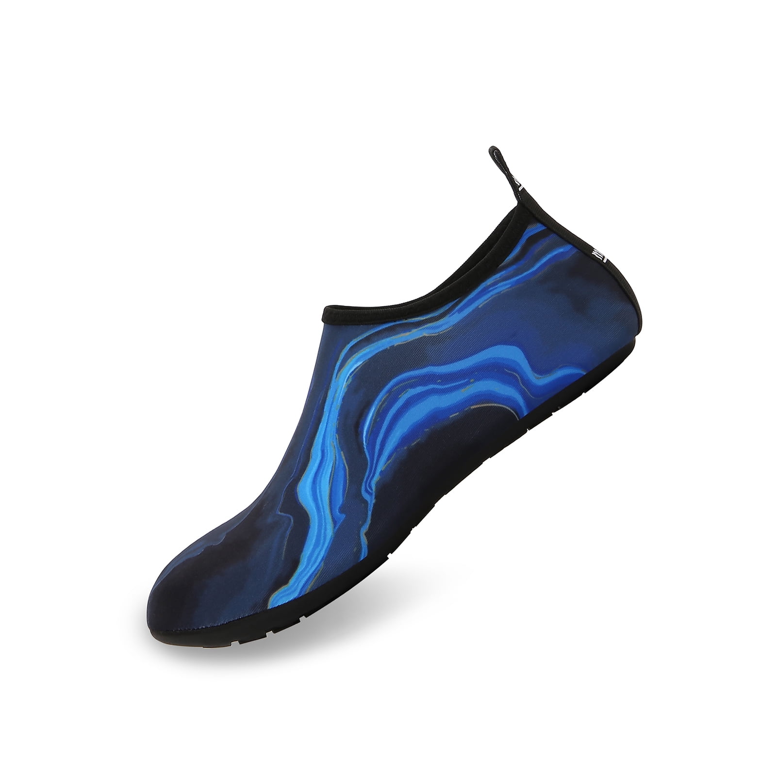 Men and Women a Slip On Barefoot Quick-Dry Beach Aqua Yoga Water Shoes (Water Smudge/Blue, 11-12 Women/9.5-10 Men)