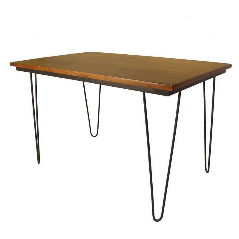 Griffith 30 x 48 Bent Iron Leg Dining Table Elm Black