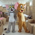 thumbnail image 2 of Disfraz de mascota de dibujos animados de Tom Cat y Jerry Mouse, disfraz de mascota para fiesta de Navidad, disfraz publicitario, accesorios de carnaval, regalo, 2 of 5