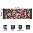 thumbnail image 5 of Bohemian Retro Floral Non-Slip Entryway Door Mat,Boho Indoor Decor Durable Low Plush Door Mat,Washable Welcome Rug for Patio Hallway Home Decor 16x47 Inches, 5 of 7