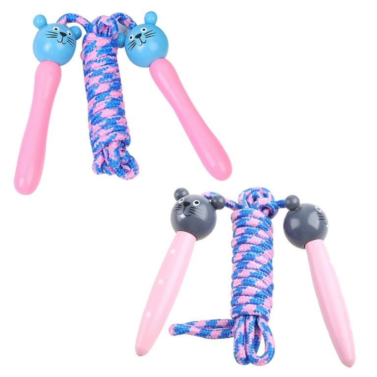 LYUMO School Rope Skipping,Cotton Skipping Rope,Wooden Handle