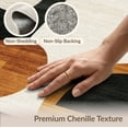 thumbnail image 6 of ODIKA 3'x5' Charcoal Black Mid Century Boho Retro Washable Throw Rug Bold Abstract Forms Minimalist Contrast Vintage Motifs Stain Resistant, Low Profile, Non-Slip for Entryway, Kitchen, Mudroom, 6 of 7