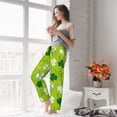 thumbnail image 5 of Wukai St Patrick's Day7 Women Pajama Pants Comfy Stretch Drawstring Palazzo Wide Leg Lounge Pant Comfy Sleepwear Yoga Pants-Small, 5 of 6