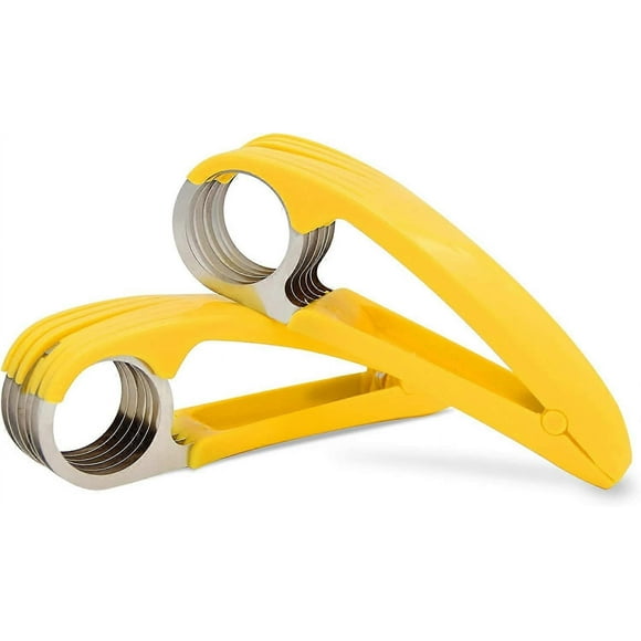 Banana slicer, stainless steel vegetable peeling knife (2 pcs)