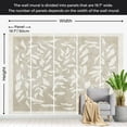 thumbnail image 3 of Abstract Wallpaper Wall Mural - White Leaves on Beige Background, 3 of 5