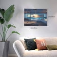 thumbnail image 2 of Fuzoiu Ocean View Bedroom Print Canvas Wall Decorative,Modern Artwork Picture Decor Painting,Living Room Bedroom Home Office,Framed Hangable Decorative Artwork Size 30x40, 2 of 6