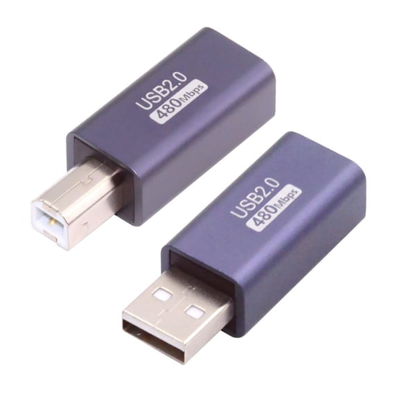 CY 2pcs/lot USB 2.0 B Type Female to Type-A & Type-B Male Extension Adapter for Printer Scanner Disk