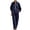 Blue, variant on AJGRHE Women's Trousers Suit Casual Two Piece Outfit Long Sleeve Blouse And Trousers Summer Comfortable Business Travel Ensemble Black XXL