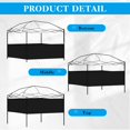 thumbnail image 3 of 6 Pcs Canopy Half Wall Tent Sidewall for 10x10   Canopy Waterproof Gazebo Side Panels Black, 3 of 5