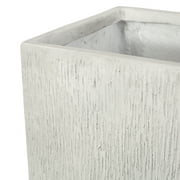 GDF Studio Severino Outdoor Cast Stone Planter, Antique White Large