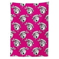 thumbnail image 3 of Ambesonne Music Emoji Tablecloth Rectangular Table Cover, Magenta Singing Faces, 60"x84", Magenta and Pale Grey, 3 of 4