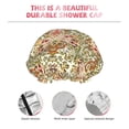 thumbnail image 3 of KLL Colorful Paisley Pattern Shower Cap & Bath Cap for Women,Reversible Oversized Waterproof Shower Caps for all Hair Lengths,Elastic Reusable Bathing Hair Cap, 3 of 6