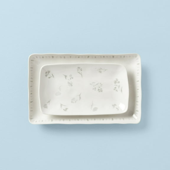 Lenox Oyster Bay Nesting Serving Platters, 2 Piece Set, Assorted