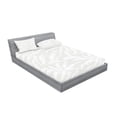thumbnail image 2 of Ambesonne Abstract Fitted Sheet & Pillow Sham Set, Sketchy Palm Jungle, Queen, Green and White, 2 of 2