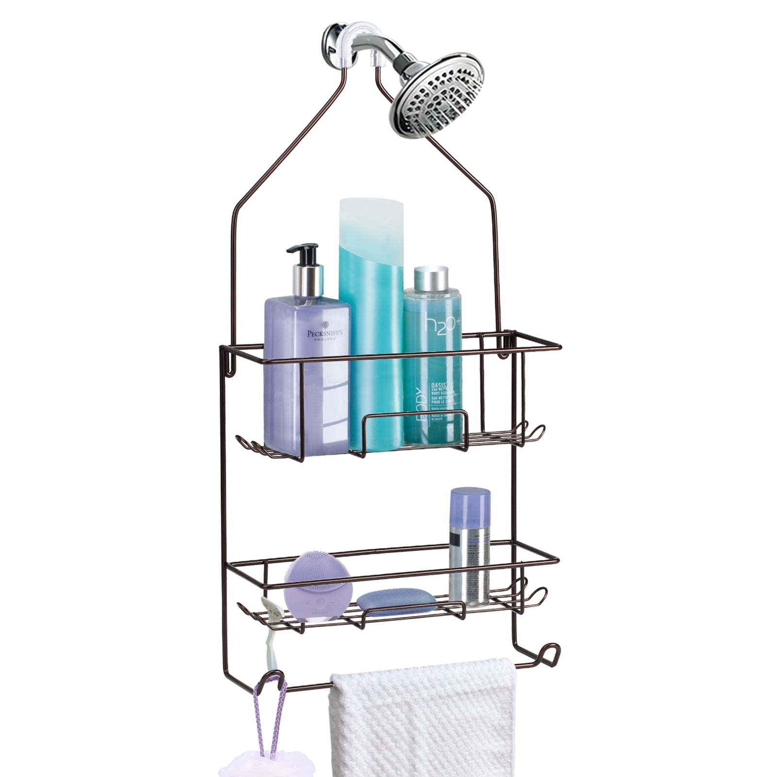 JOMOO Luxury Bathroom Single Corner Shelf Holder Storage Basket Bath Caddy 