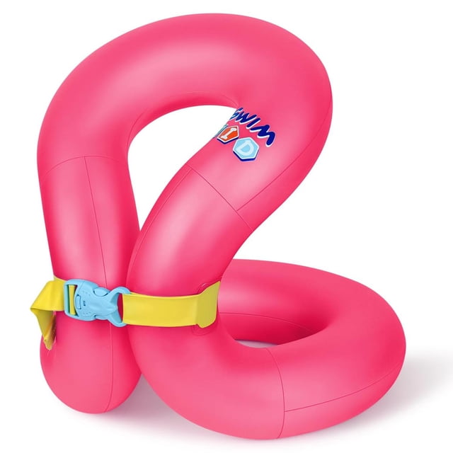 Chaleco de Natación Inflable Portátil Hyfoo Azul con Hebilla de Seguridad Ajustable para Niños