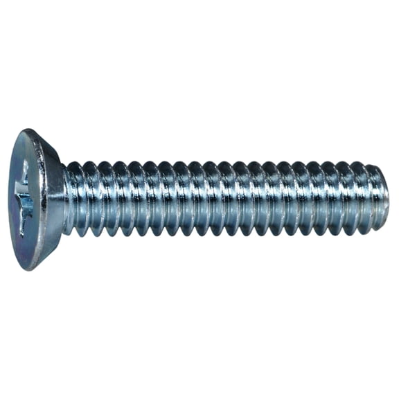 1/4"-20 x 1-1/4" Zinc Phillips Flat Undercut Head Machine Screws (10 pcs.)