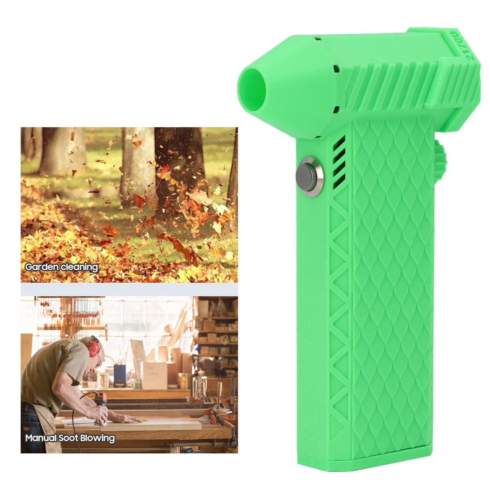 NFTIGB Jet Fan Air Blower 110000RPM Cordless Compressed Air Duster 25m/s Brushless Dust Cleaner Built-in 8000mAh Battery for Computer Keyboard Car Cleaning, Green