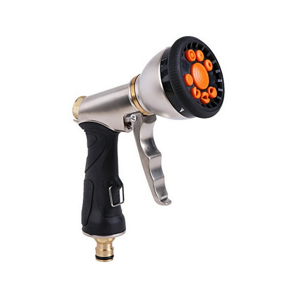 Garden Hose Nozzle,Pressure Washer Hose High Pressure Water Spray All Metal Plating Garden Hose Pipe Car Wash with 9 Kinds of Spray Desi Hose Spray Nozzle,Garden Hose Nozzles