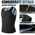 thumbnail image 3 of QRIC Men Sweat Sauna Vest Waist Trainer Body Shaper Hot Thermo Polymer Sport Fitness Gym Workout Tank Top, 3 of 6