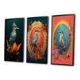 thumbnail image 3 of Designart "Nature Photography Blue Kingfisher" Animals Bird Framed Wall Art Set Of 3 - Blue Bird Frame Canvas Set For Living Room Decor, 3 of 6