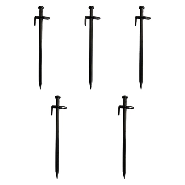 5 estacas metálicas antideslizantes para carpas, resistentes y resistentes. 30 centímetros