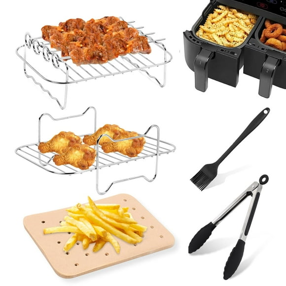 Dual Basket Air Fryer Accessories for Ninja DZ201 Foodi & Other 8QT-10QT 2-Basket DualZone Air Fryers