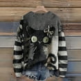 thumbnail image 6 of Kopltyrfg Halloween Sweater Men Stitched Print Spooky Pumpkin Face Sweatshirt Patchwork Vintage Winter Hoodie Big and Tall Holiday Costumes White L, 6 of 6