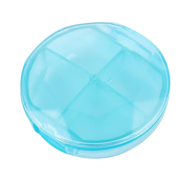EeaseCA 1pc Pill Organizer Mini Pill Case Creative 4 Compartments Pill Storage Box