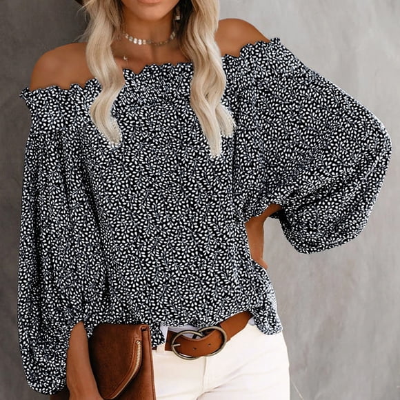 CEHVOM Fashion Women One Shoulder T-Shirt Long Sleeve Casual Tee Tops Blouse