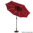thumbnail image 3 of 9FT Strip Light Umbrella Waterproof Folding Sunshade Wine Red(Resin Baseis Not Included, And 75690825、65010574、94617980、53133242 Codes Are Required For The Resin Base), 3 of 27