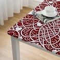 thumbnail image 4 of nygtbtfer Valentines Square Fitted Table Cloth Valentines Decor Square Tablecloths with Wipeable Non Slip Table Cover for Parties Party Holiday Table Pads White, 4 of 7
