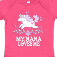 thumbnail image 4 of Inktastic My Nana Loves Me Unicorn Girls Baby Bodysuit, 4 of 5