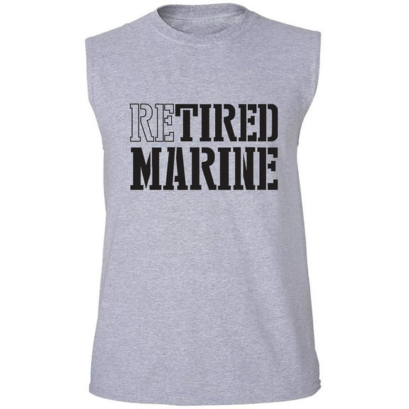 Retired Marine Adult Sleeveless Tee