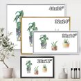 thumbnail image 4 of Designart 'Three Potted Houseplants On White' Traditional Framed Canvas Wall Art Print, 4 of 5