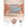 thumbnail image 2 of Orange Gray Ombre Pillow Cases Cal King Size, Smooth Satin Pillowcase for Hair and Skin, Modern Gradient Abstract Art Decorative Cooling Bed Pillow Covers with Zipper, 20x40 Inches, 2 of 5
