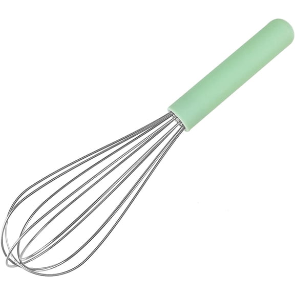 WskLinft Egg Stirrer Labor-Saving Non-Sticky Stainless Steel PP Balloon Coil Style Manual Egg Beater for Baking Cyan