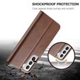 thumbnail image 2 of Allytech Flip Case for Galaxy S21 Plus, Premium PU Leather Wallet Case Classic Design with Card Slot and Magnetic Closure Folio Fold Stand Cover Case for Samsung Galaxy S21 Plus 5G, Brown, 2 of 7