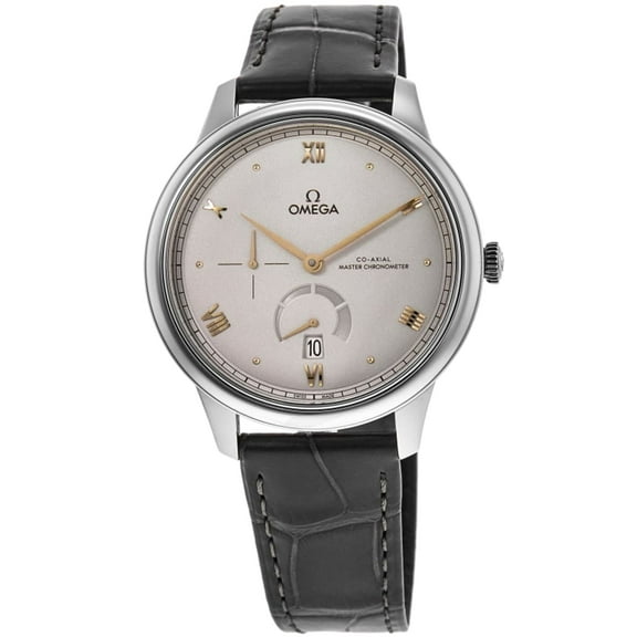 Omega De Ville Prestige Co-Axial Master Chronometer Small Seconds 41mm Automatic Grey Dial Leather Strap Men's Watch