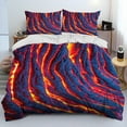 3D Volcano Lava Magma Comforter Bedding Set Duvet Cover Bed Set Quilt