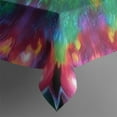 thumbnail image 5 of Colorful Radial Tie Dye Pattern Square Tablecloth,Waterproof Square Table Cover,Wipeable Spillproof Washable Table Cover for Home Kitchen Party Decor 42"X42"(107x107cm), 5 of 6