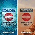 thumbnail image 5 of (2 Pack) Employees Only Sign With Symbol OSHA Notice Sign 7 Inch X 10 Inch Vinyl Label Decal Sticker Weather Resistant, UV Protected for Workplace, Business, and Construction Site, Made, 5 of 7